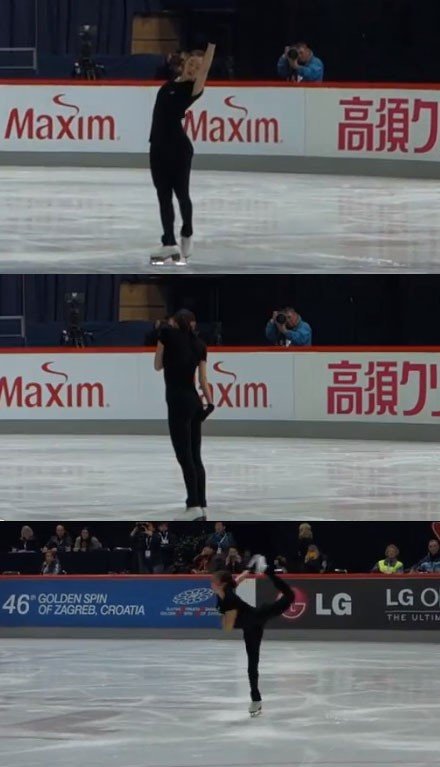 김연아 연습 영상. 사진=유튜브 영상 캡처.