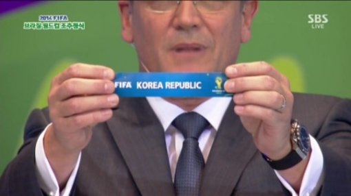 월드컵 조추첨. 사진=SBS 방송화면 캡처.