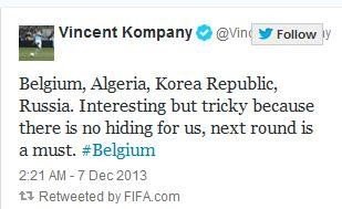 사진=빈센트 콤파니 트위터 캡처.