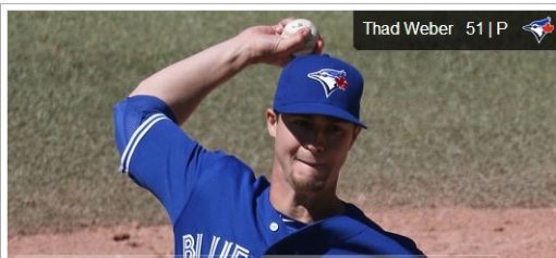 테드 웨버 선수 페이지. 사진=메이저리그 공식 홈페이지 캡처