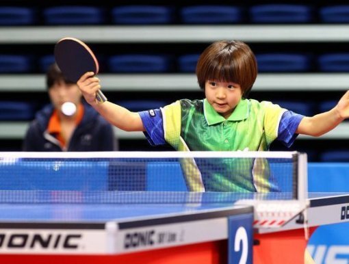 9살 탁구신동 신유빈. 사진출처=대한탁구협회