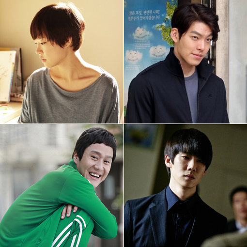 한예리-김우빈-유연석-정우(왼쪽 위부터 시계방향으로). 사진제공|쇼박스·롯데엔터테인먼트·CJ E&M