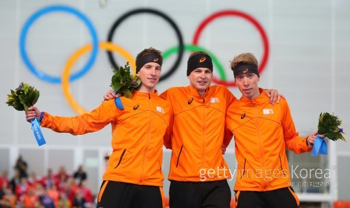 2014 소치 동계올림픽 스피드스케이팅 남자 5000m 시상식 장면. 사진=GettyImages/멀티비츠