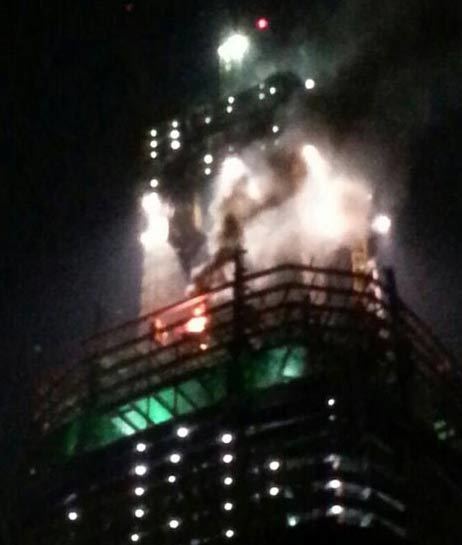 제2롯데월드 화재. 사진=온라인 커뮤니티