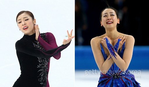 김연아-아사다 마오(오른쪽). 사진=GettyImages/멀티비츠