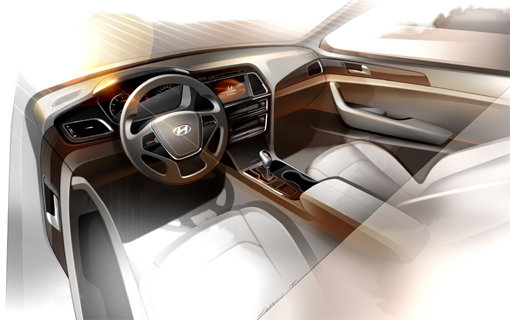 LF쏘타나 내부 인테리어 렌더링 이미지. 사진제공｜현대자동차