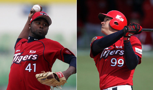 KIA 어센시오-브렛 필(오른쪽). 사진제공|스포츠코리아