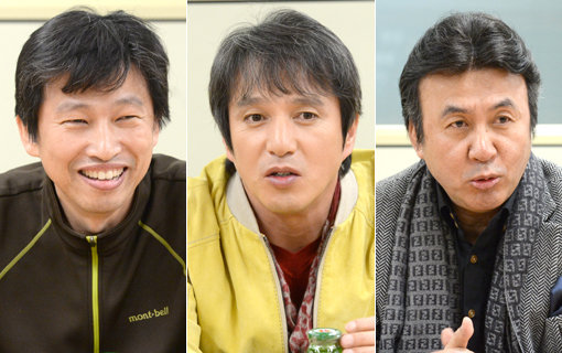 ‘정도전’의 연출자 강병택 PD와 주연 조재현·박영규(왼쪽부터). 사진제공｜KBS