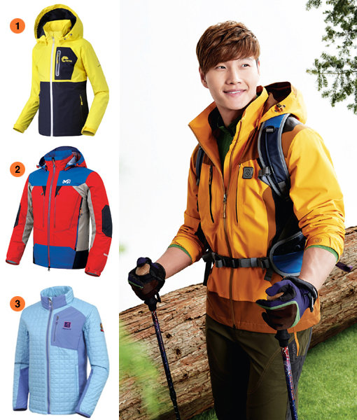 하루가 다르게 널뛰기를 하고 있는 요즘같은 날씨에는 재킷 안에 여러 벌을 겹쳐 입었다가 기온에 따라 입고 벗어 체온을 유지하는 것이 중요하다. ① 네파의 인터홀 워터프루프 재킷. ② 밀레의 3W 프로윈드스타퍼. ③ 웨스트우드의 초경량 라이트패딩.
