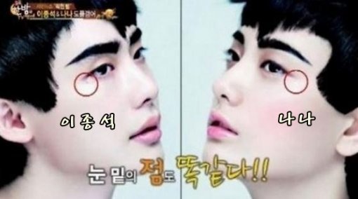 나나 이종석 닮은꼴