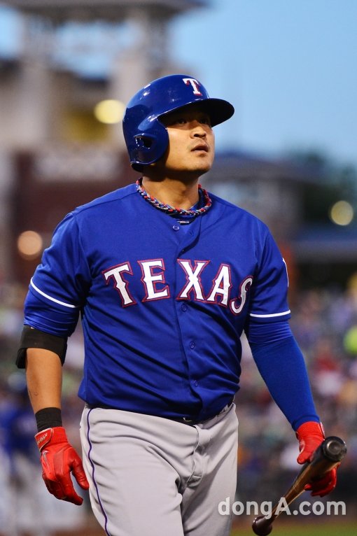 텍사스 레이저스 추신수. 동아닷컴DB.