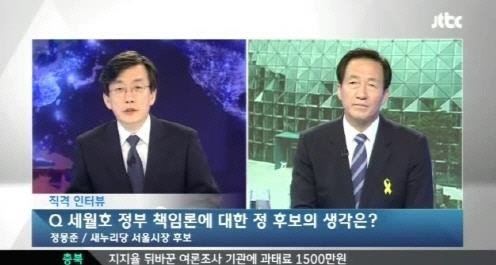 손석희 정몽준 인터뷰