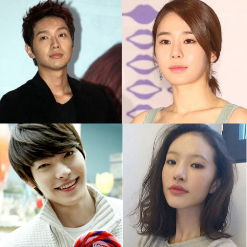 지현우-유인나(위), 김우빈-유지안(아래).