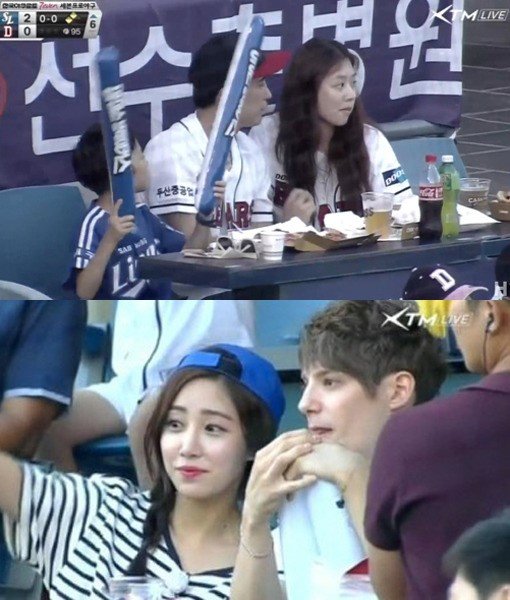 장신영-강경준 커플(위), 최희-파비앙(아래). 사진출처 ｜ XTM 방송 캡처