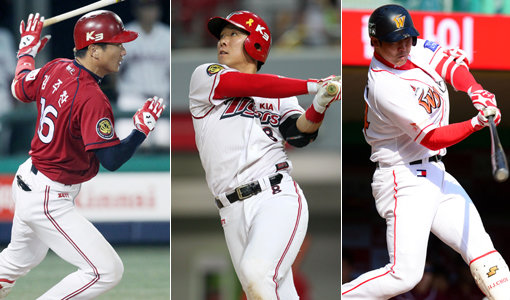 2014인천아시안게임 야구국가대표팀 2차 예비엔트리 37명이 14일 결정됐다. KIA 외야수 김주찬(왼쪽)이 새롭게 가세하고, 2루수 안치홍(가운데)이 제외된 점이 가장 눈길을 모은다. 국가대표 터줏대감 3루수 최정은 올 시즌 부상과 부진으로 1차에 이어 2차 엔트리에서도 이름이 빠졌다. 사진|스포츠동아DB·스포츠코리아