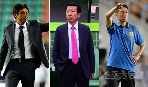 포항 황선홍 감독-전북 최강희 감독-전남 하석주 감독(왼쪽부터). 스포츠동아DB