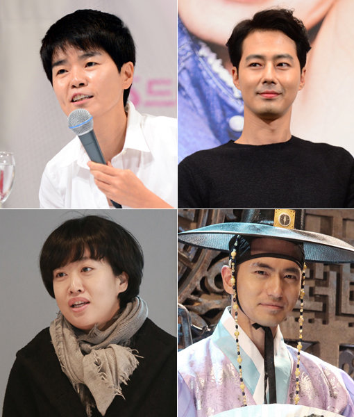 노희경-조인성-이진욱-송재정(왼쪽 위부터 시계방향으로). 사진제공｜SBS·윌엔터테인먼트·tvN