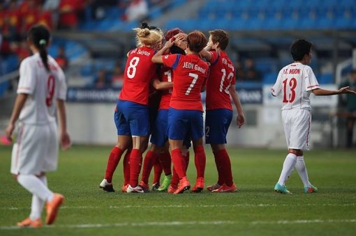 한국 아시안게임 여자축구. 사진=대한축구협회.