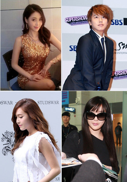 아이돌 시장이 커지면서 각종 스캔들이 잇따르고 있다. 12월 결혼하는 배우 김사은과 슈퍼주니어 성민, 마약류 밀반입 의혹에 휩싸인 투애니원 박봄, 결혼 등을 위해 팀을 떠난 소녀시대 제시카.(왼쪽 위 부터 시계방향으로). 사진｜동아닷컴DB·스포츠코리아·김사은 SNS