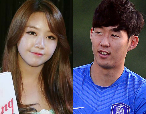 걸스데이 민아-손흥민(오른쪽). 동아닷컴DB·스포츠동아DB