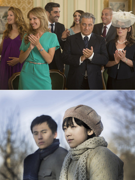 영화 ‘컬러풀웨딩즈’의 한 장면-영화 ‘황금시대’의 한 장면(아래). 사진제공|블루미지·판씨네마