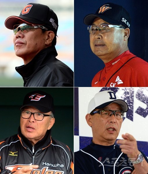 김시진-이만수-송일수-김응룡(왼쪽 위부터 시계방향). 스포츠동아DB