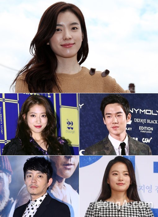 한효주-유연석-천우희-이범수-박신혜(맨 위 사진부터 시계 방향으로). 동아닷컴DB