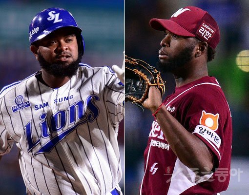 삼성 나바로-넥센 소사(오른쪽). 스포츠동아DB