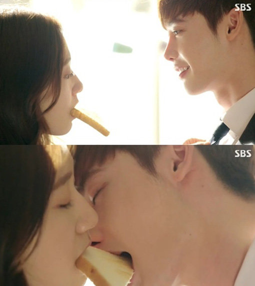 피노키오 박신혜 이종석 식빵 키스. 사진출처｜방송캡처