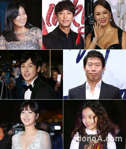 라미란-오만석-엄정화-유해진-갈소원-김고은-임시완(맨 위 왼쪽부터 시계 방향으로). 동아닷컴DB