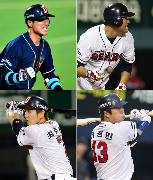 김재호-오재일-허경민-최주환(왼쪽 위부터 시계방향). 사진｜스포츠동아DB·스포츠코리아