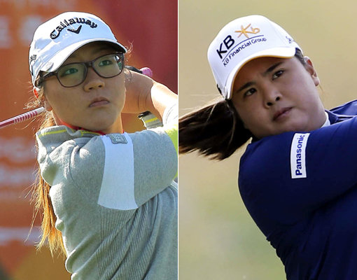 리디아 고-박인비(오른쪽). 사진제공|하나외환챔피언십 대회본부·KLPGA