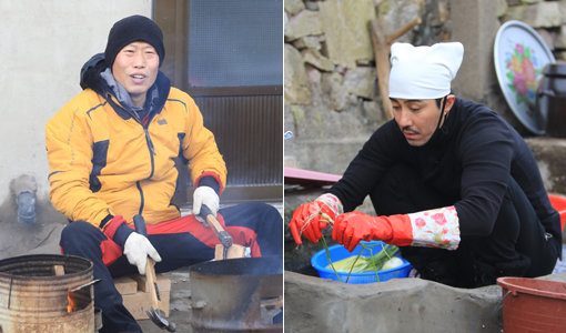 tvN 예능 프로그램 ‘삼시세끼’ 출연중인 배우 유해진-차승원(오른쪽). 사진제공｜CJ E&M