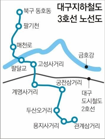 대구 지하철 3호선 4월 개통