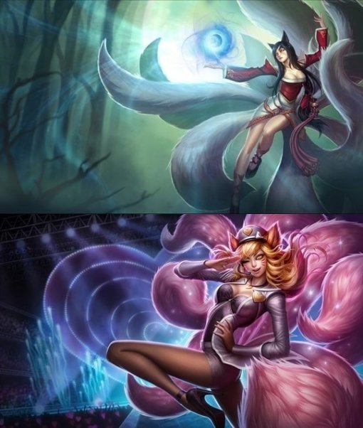 니엘이 꼽은 여자 캐릭터 아리(아래는 팝스타 아리) 사진｜라이엇게임즈