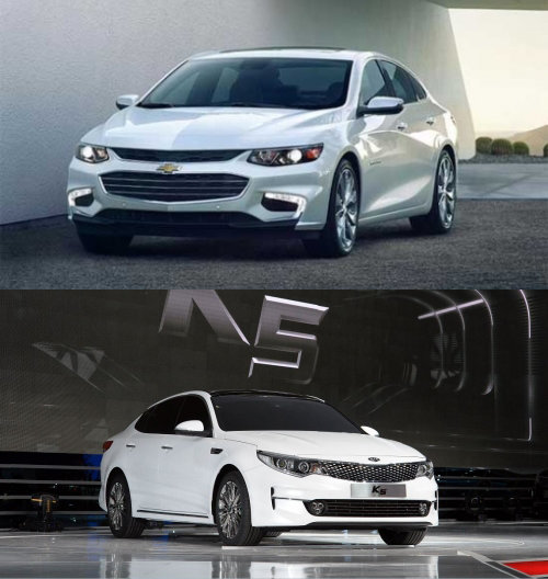 신형 말리부 K5 풀체인지사진= GM, 기아자동차 제공