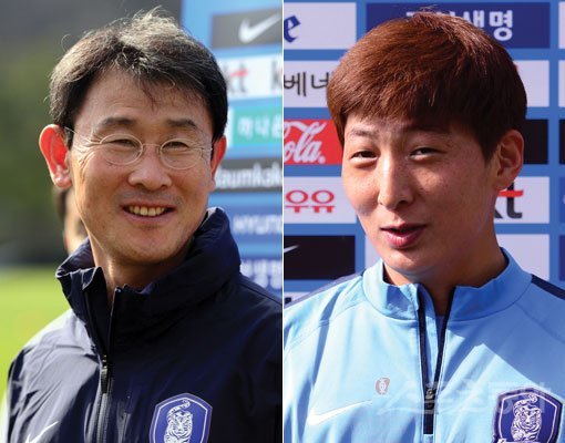 윤덕여 감독-박은선(오른쪽). 스포츠동아DB