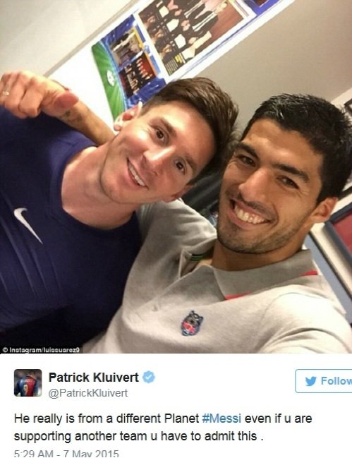 사진= 수아레스 인스타그램 캡처, 파트릭 클루이베르트 SNS 캡처, ‘뮌헨에 3-0 완승’