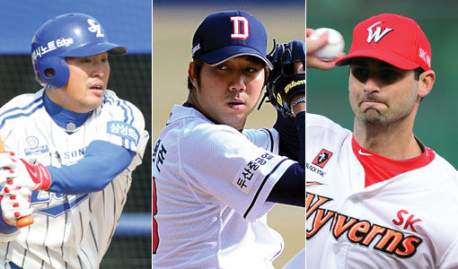 박한이-장원준-밴와트(왼쪽부터). 사진|스포츠동아DB·스포츠코리아