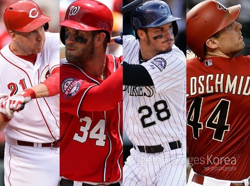 토드 프레이저-브라이스 하퍼-놀란 아레나도-폴 골드슈미트. ⓒGettyimages멀티비츠