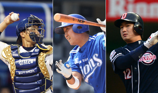 NC 용덕한-삼성 이흥련-두산 최재훈(맨 왼쪽부터). 사진제공｜스포츠코리아·스포츠동아DB