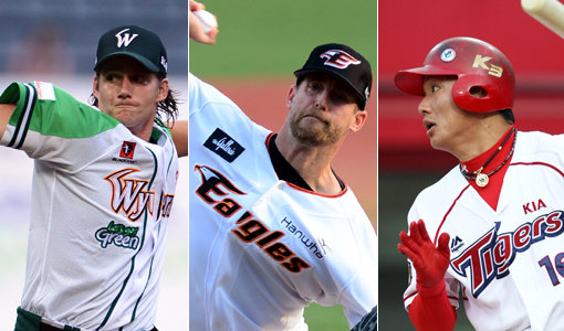 SK 세든-한화 탈보트-KIA 김주찬(맨 왼쪽부터). 사진｜스포츠동아DB·스포츠코리아