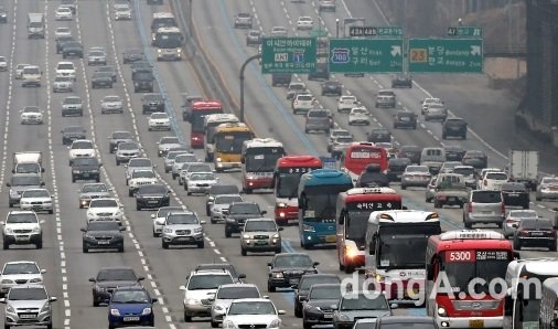 고속도로 양방향 정체