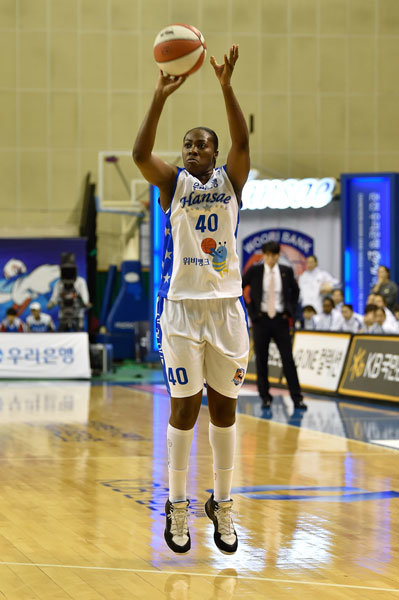 우리은행 쉐키나 스트릭렌. 사진제공|WKBL