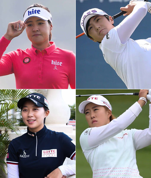 전인지-박성현-김해림-김효주(왼쪽 상단부터 시계방향으로). 사진제공｜KLPGA