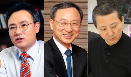 장동현 SK텔레콤 사장-황창규 KT 회장-권영수 LG유플러스 부회장 (맨 왼쪽부터)