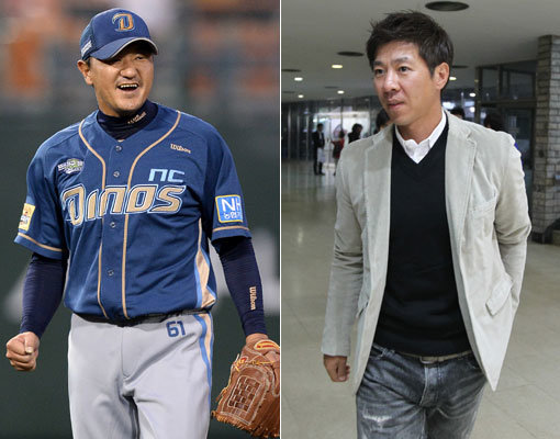 손민한(왼쪽)과 임창용, 이들은 한때 KBO리그를 쥐락펴락하던 투수들이었지만, 떠나는 모습은 다르다. 손민한은 마운드 위에서 명예회복을 한 뒤 마지막을 장식했지만, 지난해까지 리그 최고의 마무리투수였던 임창용은 불미스러운 일로 불명예 은퇴 위기에 몰렸다. 사진|스포츠동아DB·스포츠코리아