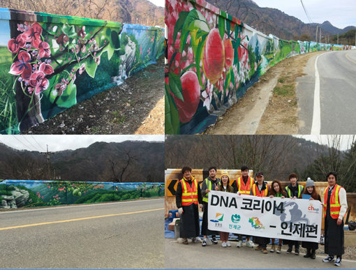 도시재생프로젝트 DNA 시즌4에서 벽화 작업에 참여한 안정환. 사진제공｜씨에이치이엔티