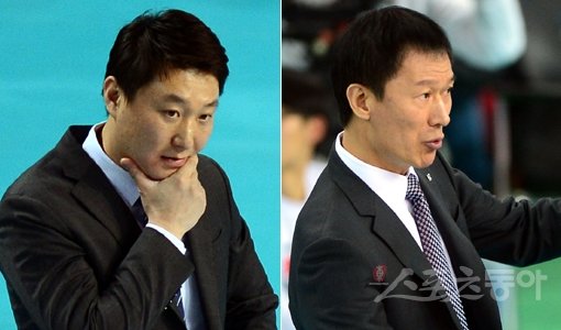 현대건설 양철호 감독-IBK기업은행 이정철 감독(오른쪽). 스포츠동아DB