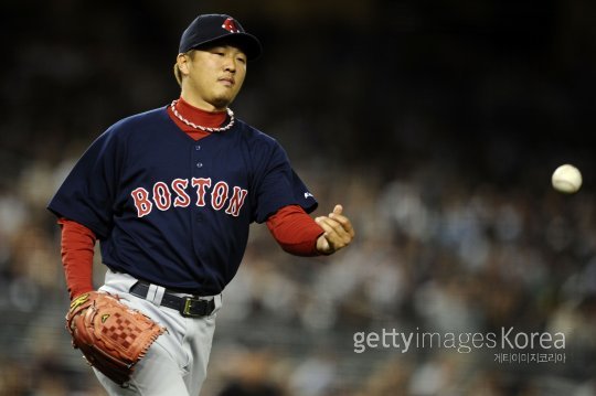 보스턴 레드삭스 시절 오카지마 히데키. ⓒGettyimages멀티비츠